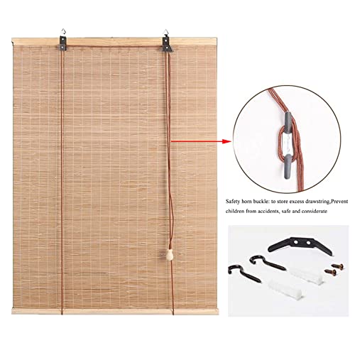 Store enroulable en bambou filtrant la lumière et protégeant du soleil