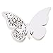 YIZAN 50pcs Carte Nom Marque Place Papillon en Papier Blanc Deco Verre Gateau Mariage
