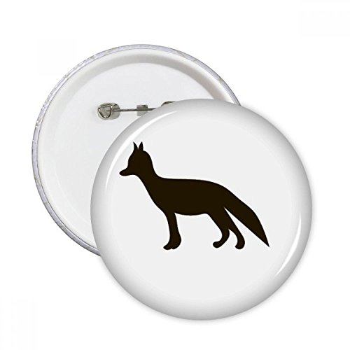 Pins badge rond renard noir pour masquer un accroc ou personnaliser un tissu