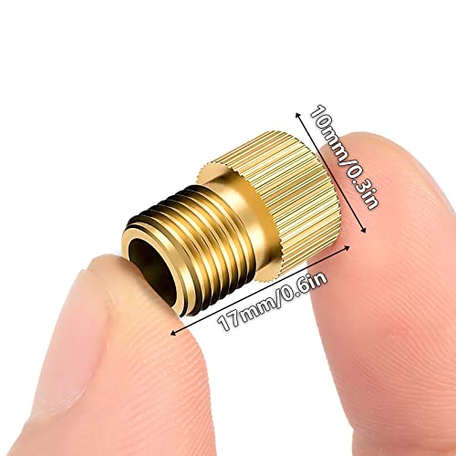 Presta Valve Adapter, Convert Presta to Schrader for Bikes, Bike Valve Adapter Presta for Inflate Tire Using Standard Pump or Air Compressor (4 Pack) - Thumbnail 2