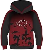Yanny Kinder Uchiha Itachi Sasuke Akatsuki Hoodie Kapuzenpullover Anime Uzumaki Cosplay Pullover Sweatshirt Für Jungen Mädchen (140, Stil 9)