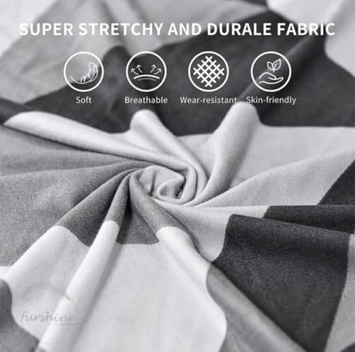 Image of HK 3 Seater Universal Elastic Sofa Cover | 360 Fully Covered Anti-Slip Washable Couch Cover Protector | 140 GSM Stretch Fit Polyester + Spandex Slipcover (180-230cm /SC-004-03)