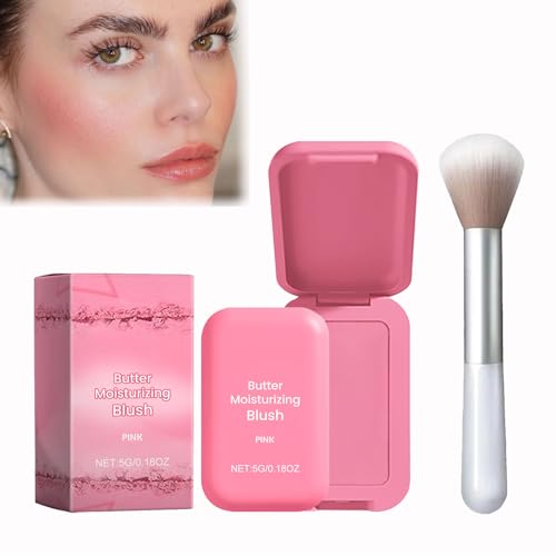 Blush De Maquillaje De Múltiples Usos, Rubor En Crema Para Los Mejillas Labios Y Ojos, Colorante Para Labios, Mate Rubor En Marcha Resistente Al Agua Para Un Maquillaje Natural Desnudo (Rosa, 5 g)