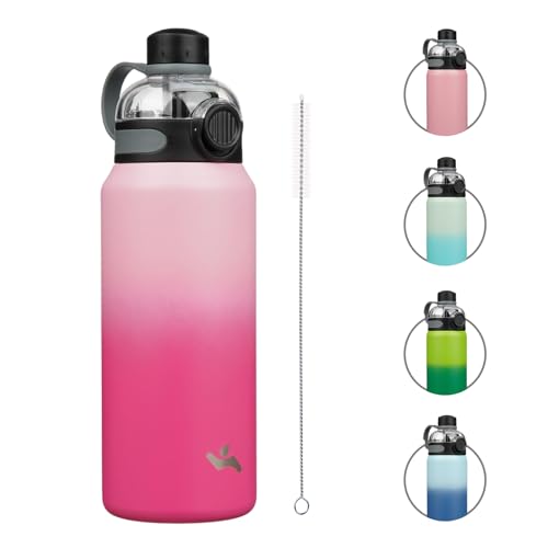 Image of Konokyo 32 oz Insulated Stainless Steel Water Bottle with Straw Lid