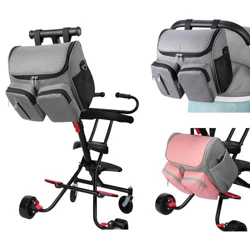Miniatura 5 de Fexkean Organizador Multifuncional Para Cochecito De Bebé,Correa De Hombro Ajustable,Gran Capacidad Para Artículos Esenciales Del Bebé,Ajuste Universal Para Todos Los 2411-Pink