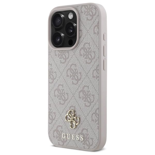 Coque iPhone 16 Pro Max MagSafe rose protection antichoc Guess 4G - 2