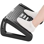 HEETA Foot Rest Under Desk, Adjustable Height Ergonomic Stool with Massager Function for Office and Home