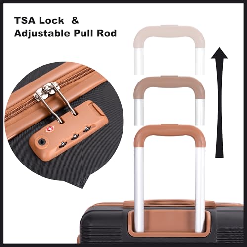 Image of 4-Piece Luggage Sets 16 inch20 inch24 inch28 inch,Suitcases with Double Spinner Wheels and TSA Lock,Hardcase 6 set Luggage with Underseat Duffel Bag
