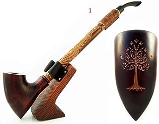 Fashion NEW -"Lord of the Rings", Churchwarden Smoking Tobacco Pipe Decorated with Leather.13.3