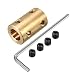 uxcell 8mm to 8mm Bore Brass Robot Motor Wheel Coupling Coupler w Tight Screws