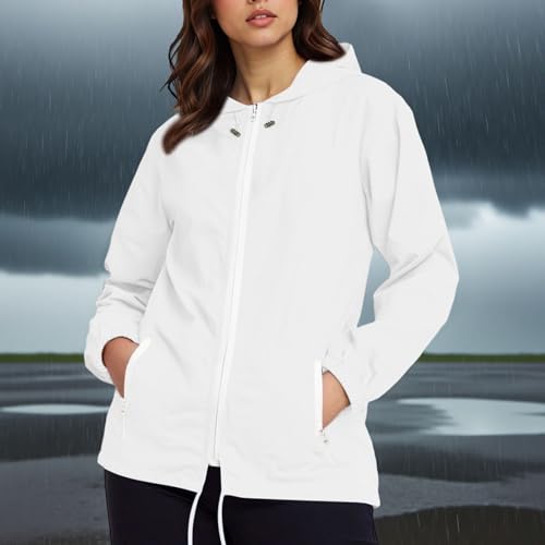 Rain Coats for Women Waterproof Lightweight Windbreaker Jacket with Hood Outdoor Plus Size Raincoat with Pockets2