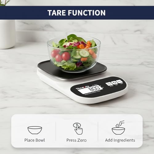 Image of Themisto TH-WS16 Electronic digital Kitchen Weighing Scale |10 Kg | Back Light LCD| Made In India