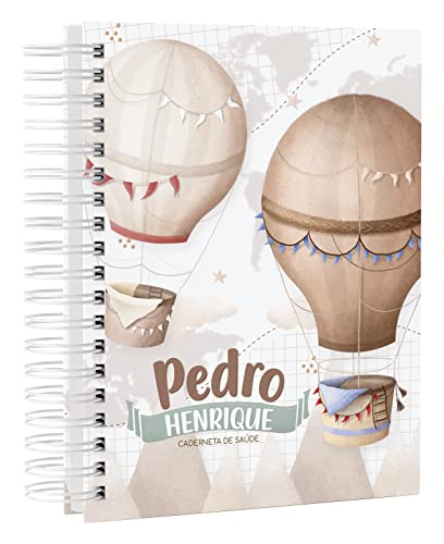 Caderneta De Saúde Tema VOLTA AO MUNDO com Nome - Menino