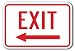 MightySkins Exit With Left Arrow Sign