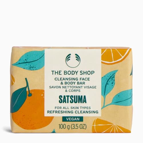 The Body Shop Satsuma Cleansing Face & Body Bar – Cleanses & Revitalizes Skin – Vegan – 3.5oz