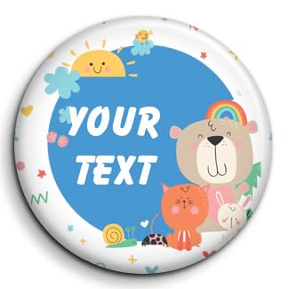 Customized Button/Pin/Dot Badge Personalized for Wedding/Marriage/Birthday/Baby Shower/Party Celebrations Bride/Groom/Relatives/Kids (PB BS N 01)