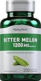 Piping Rock Bitter Melon Capsules 1200mg | 200 Count | Momordica Charantia | Concentrated Extract | Herbal Supplement | Non-GMO, Gluten Free
