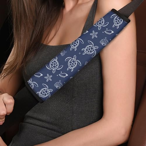 Image of AFPANQZ Sea Turtle Pattern Automotive Seat Belt Covers Pads 2 Piece for Adults Kids Youth Car Accessories Universal Daiper Bag Backpack Shoulder Straps Pads Comfortable Universal