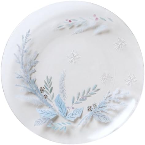 Pfaltzgraff Winter Frost Etched Glass Dessert Plates, Set of 4