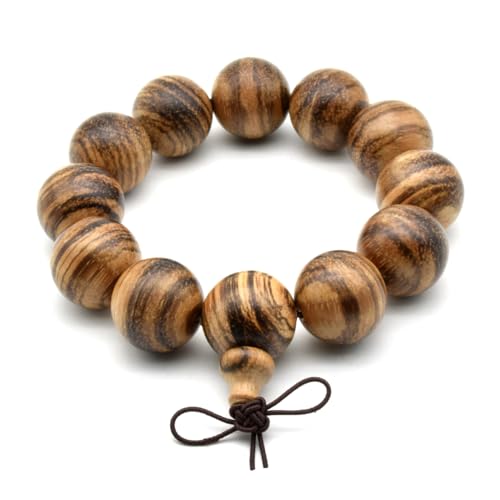Image of Zen Dear Unisex Natural Oud Agarwood Vietnam Buddhist Prayer Beads Japa Mala Necklace Bracelet Beads (20mm 12beads)