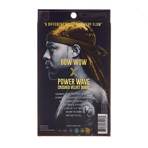 KISS RED Premium Bow Wow X Power Wave Crushed Velvet Durag HDUPPQ06 (Gold)