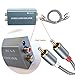 WisWinDa Noise Isolator RCA Audio Hum Eliminator (No Affects Bass) Noise Filter Aluminum Shell Ground Loop Noise Isolator for HiFi Stereo Home Theater Car Audio Player Plug&Play (Silver-Gray)