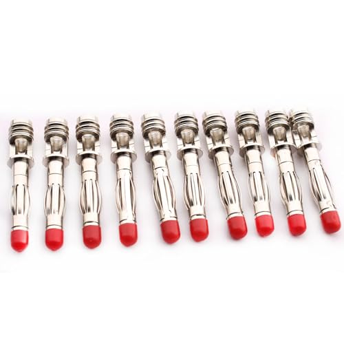 RUNCCI-YUN 10Pcs Insulated 4mm Banana plug Solder Banana Plugs DIY Banana plug Connectors for Multimeter Test Leads Ends Probes Adapters (black blue red green yellow) - Image 4