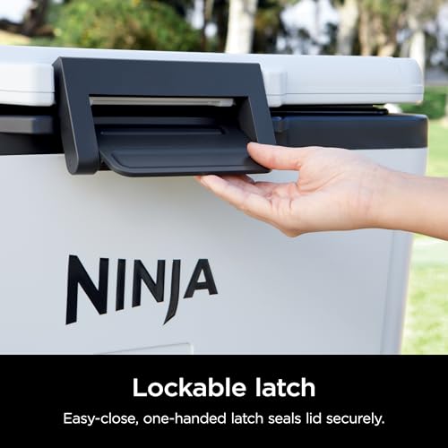 Image of Ninja FrostVault 30qt Hard Cooler with Dry Zone | Integrated Fridge-Temp Dry Storage Drawer | Premium Heavy-Duty Insulated Cooler | Keeps Ice Cold for Days | True Red | FB131RD1