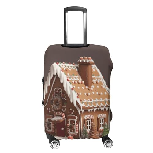 Gingerbread House Printed Luggage Cover Protector, Fits 18-32 Inch Luggage4