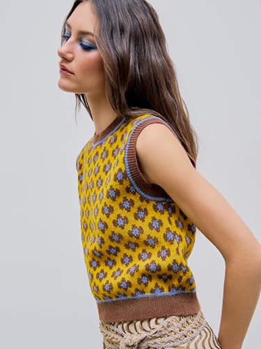 CIDER Sweater Vest Women Sleeveless Cropped Sweaters Cute Graphic Tank Tops Old Money Clothes Fall Outfits3