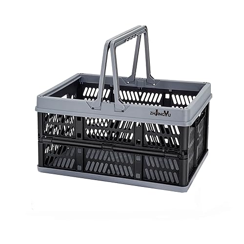 Reviews de Cestas de la compra disponible en línea. 46 Canastas para Compras pequeña,Cajas para almacenamiento, cestas de plástico para organizar, cesta de compras plegable, caja plegable con asas, caja de almacenamiento cesta...