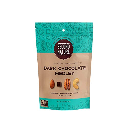 Second Nature KAR01178 Nuts, Dark Chocolate Medley, 1.75 Oz., 12/Pack