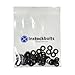 #10 x 0.5 OD SAE Black Flat Washer, 18-8 (304) Stainless Steel Black Coating Washer, 100Pcs