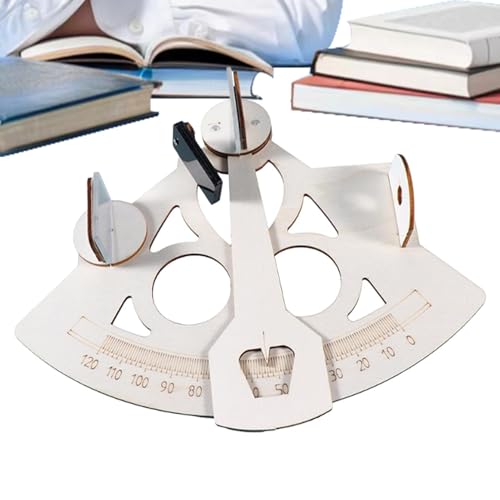 Genérico Sextante Náutico, modelo científico de madera DIY – juguetes de vela y barcos – para colección de decoración de oficina, práctica de navegación, aprendizaje práctico y experiencias educativas