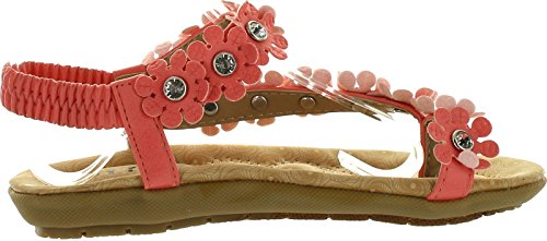 Link Calista68 Kids Petal Rhinestone Flower Ankle Strap Slingback Thong Sandals2