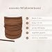 esnado Wildlederband 5 mm in Naturbraun | 1 Meter – echtes Leder, 1,5 mm dick, weich & vegetabil gegerbt – Schmuckband für Armbänder, Basteln & DIY Projekte