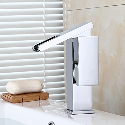 Robinet de lavabo cascade LED mitigeur salle de bain moderne en laiton chromé