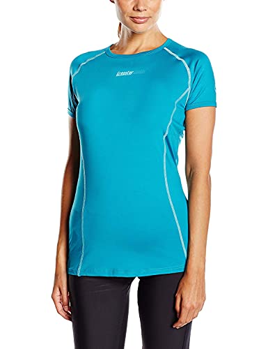 Gregster T-Shirt Sportiva Donna Girocollo a V, Azzurro, XS