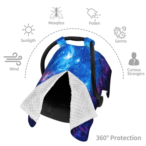 Image of Galaxy Baby Car Seat Canopy Cover 39x27.5 Inches Multi Use Nursing Cover for Newborn Car Seat Canopy Mom Nursing Breastfeeding Covers Newborn Shower Gifts