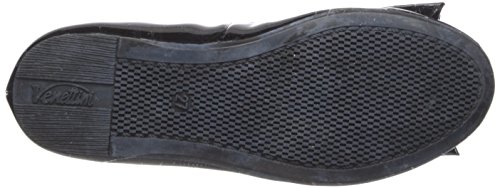 Kid's Ivana Flat with Bow, Black Gloss Patent4