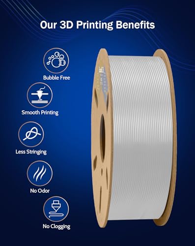 Image of DURAMIC 3D PETG Filament 1.75mm Transparent, 3D Printing Filament 1kg Spool(2.2lbs), Transparent Filament 1.75mm Dimensional Accuracy + /- 0.05 mm Non-Tangling Non-Clogging Non-Stringing