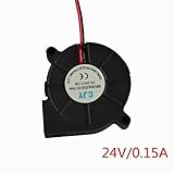 HICTOP DC 24V Connector Brushless Cooling Turbo Blower Fan 50x15mm Cooler 3D Printer Parts (2 Packs)