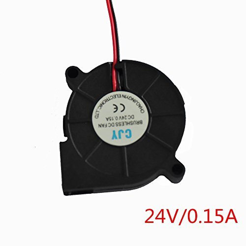 HICTOP DC 24V Connector Brushless Cooling Turbo Blower Fan 50x15mm Cooler 3D Printer Parts (2 Packs)
