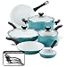 Farberware Purecook Ceramic Nonstick Cookware 12 Piece Cookware Set, Aqua