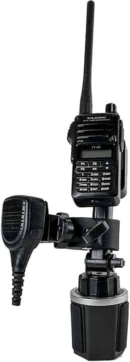 Lido Cup Holder Mount with Adjustable Height for Icom Kenwood Yaesu Handhelds