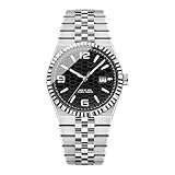 Orologio da polso da uomo, impermeabile fino a 30 metri, accessorio luminoso, orologio sportivo da uomo, per famiglia, padre, fidanzato, per interni ed esterni, casa, casual, quotidiano e lavoro, Nero