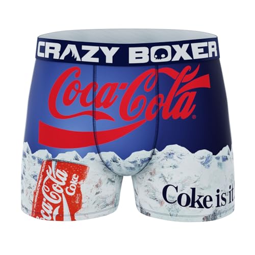 CRAZYBOXER Coca-Cola Drinks Men's Boxer Briefs 3 Pack (Creative Packaging)