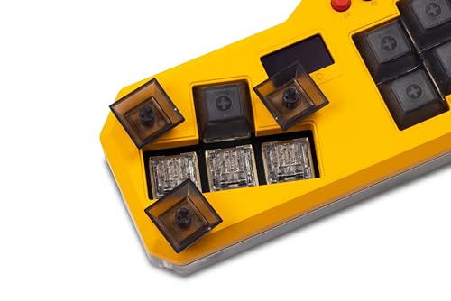 Image of KEEBMONKEY DOIO Hitpad M Series Aluminum & Acrylic Mini Gaming Leverless Arcade Controller w / 0.91' Display, RGB & Dual USB-C for PC /Switch /PS3 /PS4 /PS5