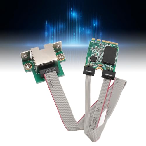 Yosoo Health Gear M.2 AE Tarjeta de Red Gigabit Ethernet, Puerto RJ45 único con chip RTL8111H, 2.5G 1G 100Mbps para sistemas de PC de escritorio miniatura 7