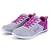 KVOTUU Womens Bowling Shoes Breathable Mesh Walking Shoes Comfortable Air Cushion Running Shoe Fashion Sneakers Lightweight Athletic Sneakers Casual Loafers Purple